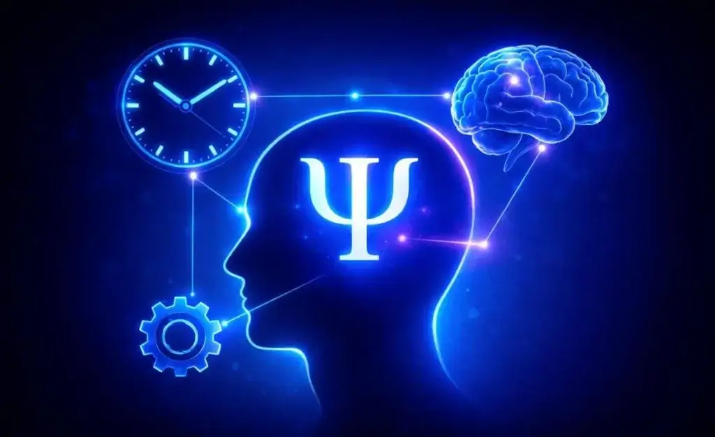 Ilustração representando a aplicação prática da neurociência e psicologia no dia a dia com